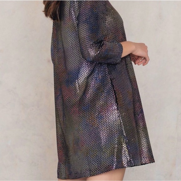 Free People Diamonds are Forever Shimmering Dress - Black and Silver OB667962 - Picture 7 of 7